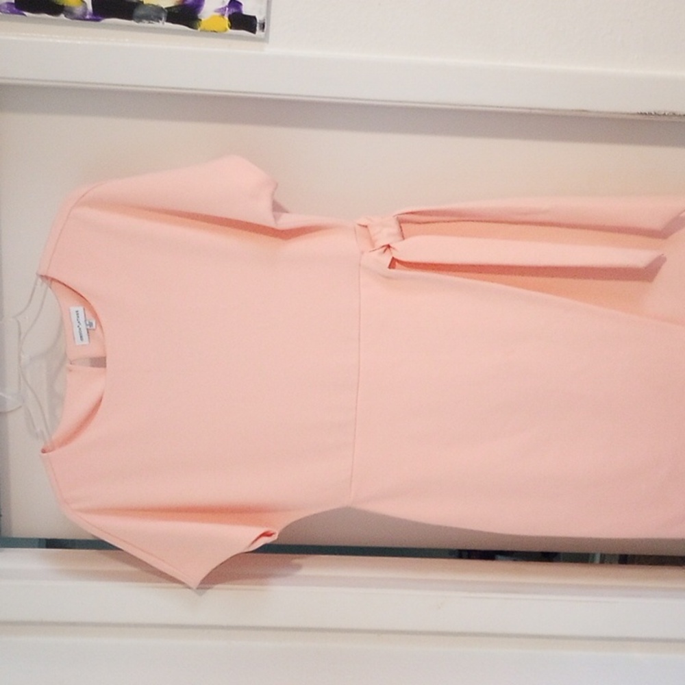 Who What Wear Blush Midi Dress
